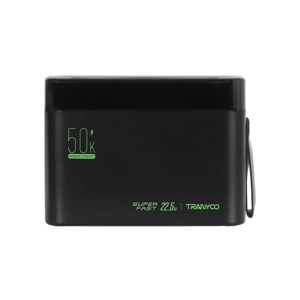 پاوربانک بی سیم 22.5 وات ترانیو مدل T-L5 ظرفیت 50000 میلی‌ آمپر ساعت به همراه کابل USB/TC