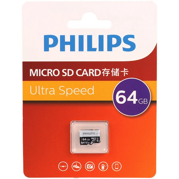 کارت حافظه میکرو فیلیپس ۶۴ گیگابایت مدل Ultra Speed U3 A1 V30