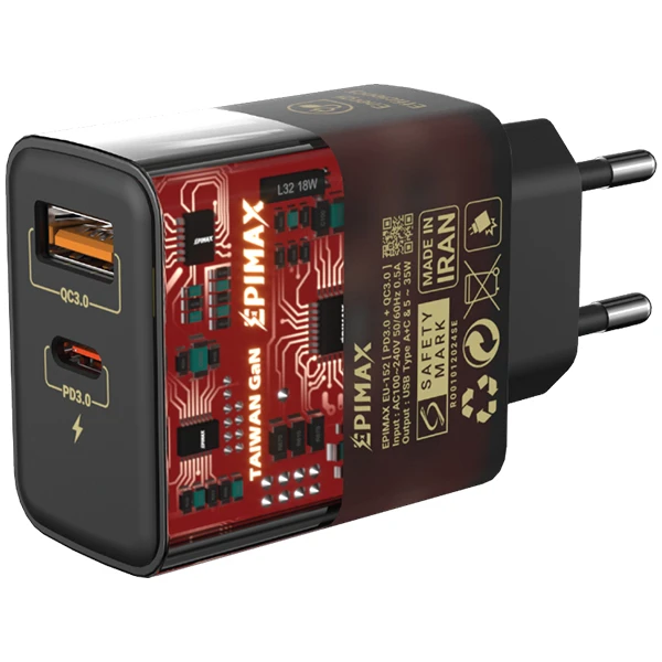 شارژر دیواری 35 وات اپی مکس مدل GaN EU-152