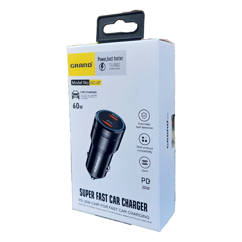شارژر فندکی 60 وات گرند مدل GC-07