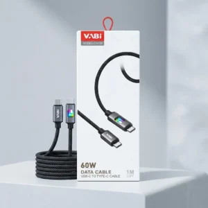 کابل Vabi مدل CA105 USB-C به تایپ‌سی ۶۰ وات